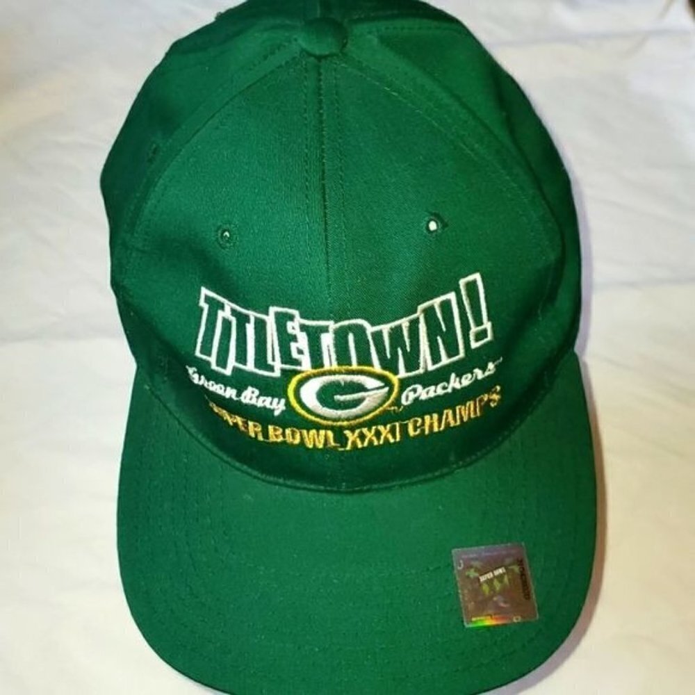 Headmaster Vintage 90's Green Bay Packers Titletown SuperBowl XXXI Snapback Hat
